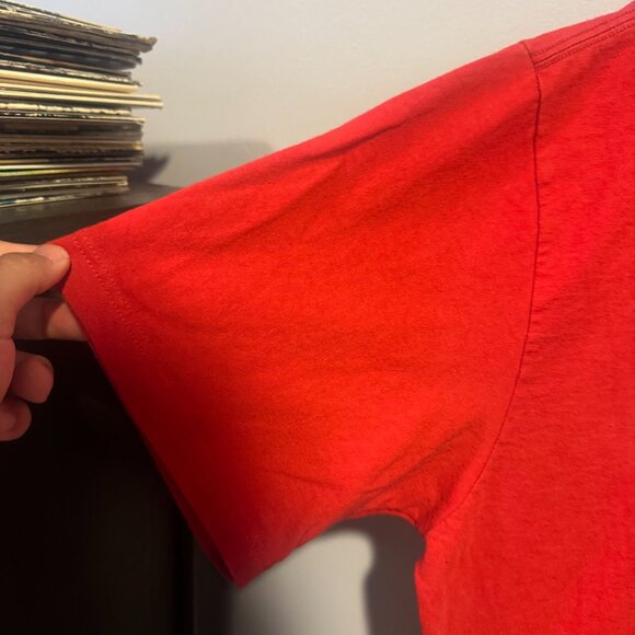 Share Vintage Y2K Distressed Tommy Hilfiger Red Shirt (Men's Large) Nike Adidas - Picture 5 of 9